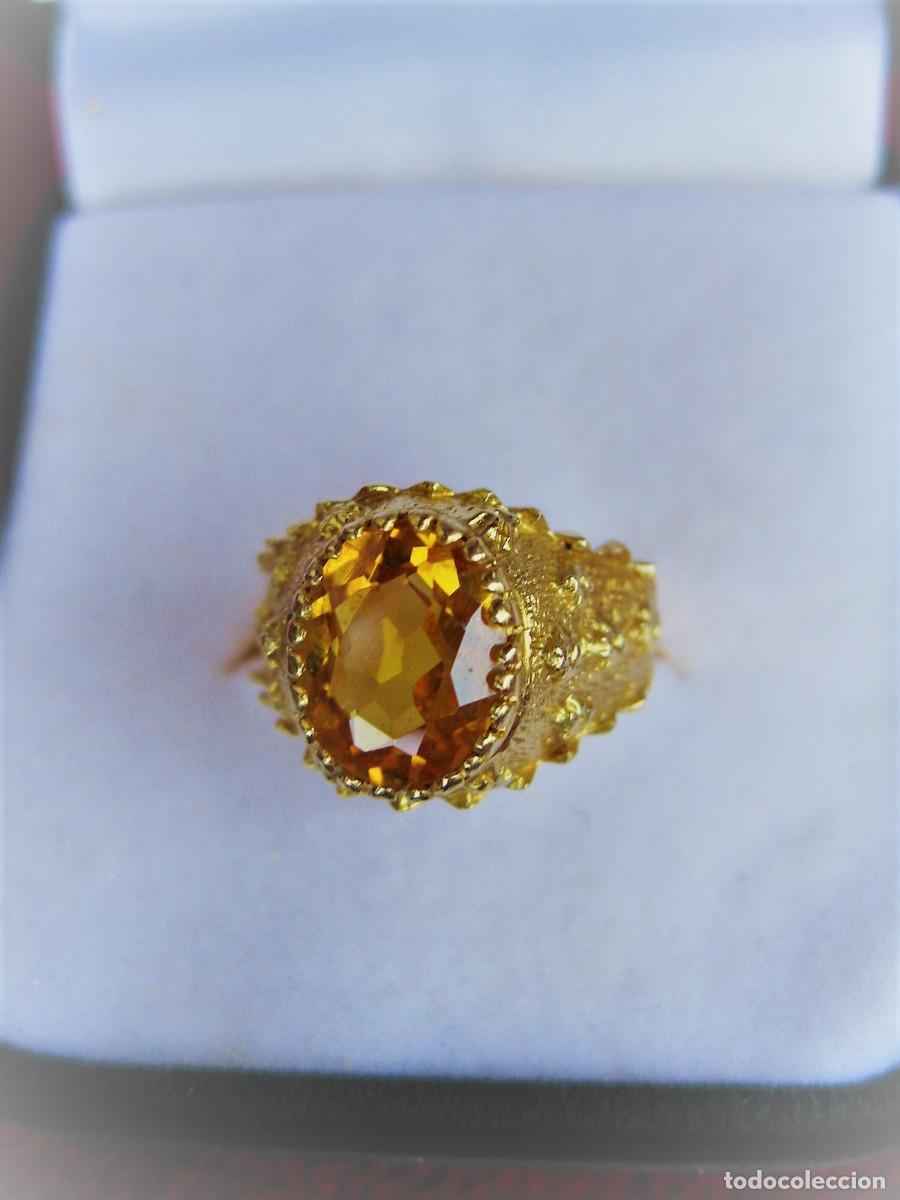 Jewelry: ANILLO DE ORO DE 18 KLTS. CON CITRINO- SIN ESTRENAR