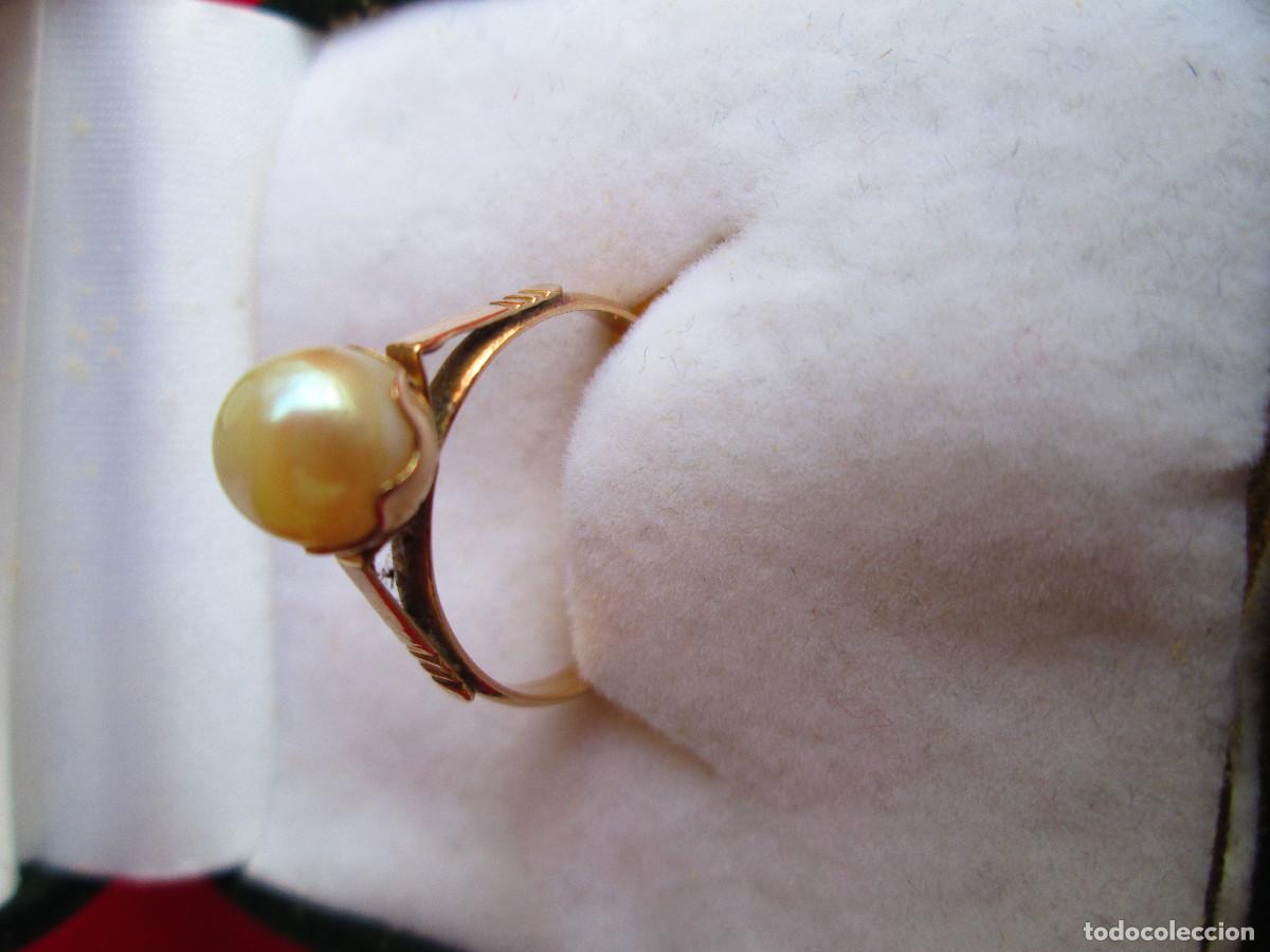 Joyeria: ANILLO DE ORO DE 18 KLTS. CON PERLA - SIN ESTRENAR - Foto 3