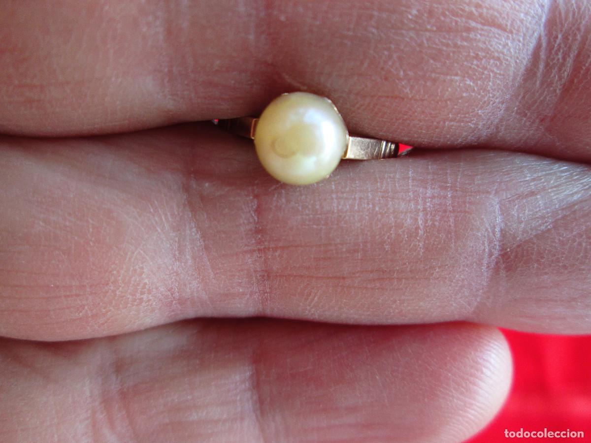 Joyeria: ANILLO DE ORO DE 18 KLTS. CON PERLA - SIN ESTRENAR - Foto 5