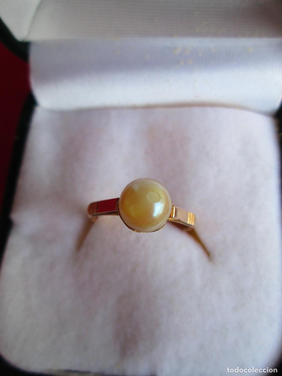 Joyeria: ANILLO DE ORO DE 18 KLTS. CON PERLA - SIN ESTRENAR - Foto 8
