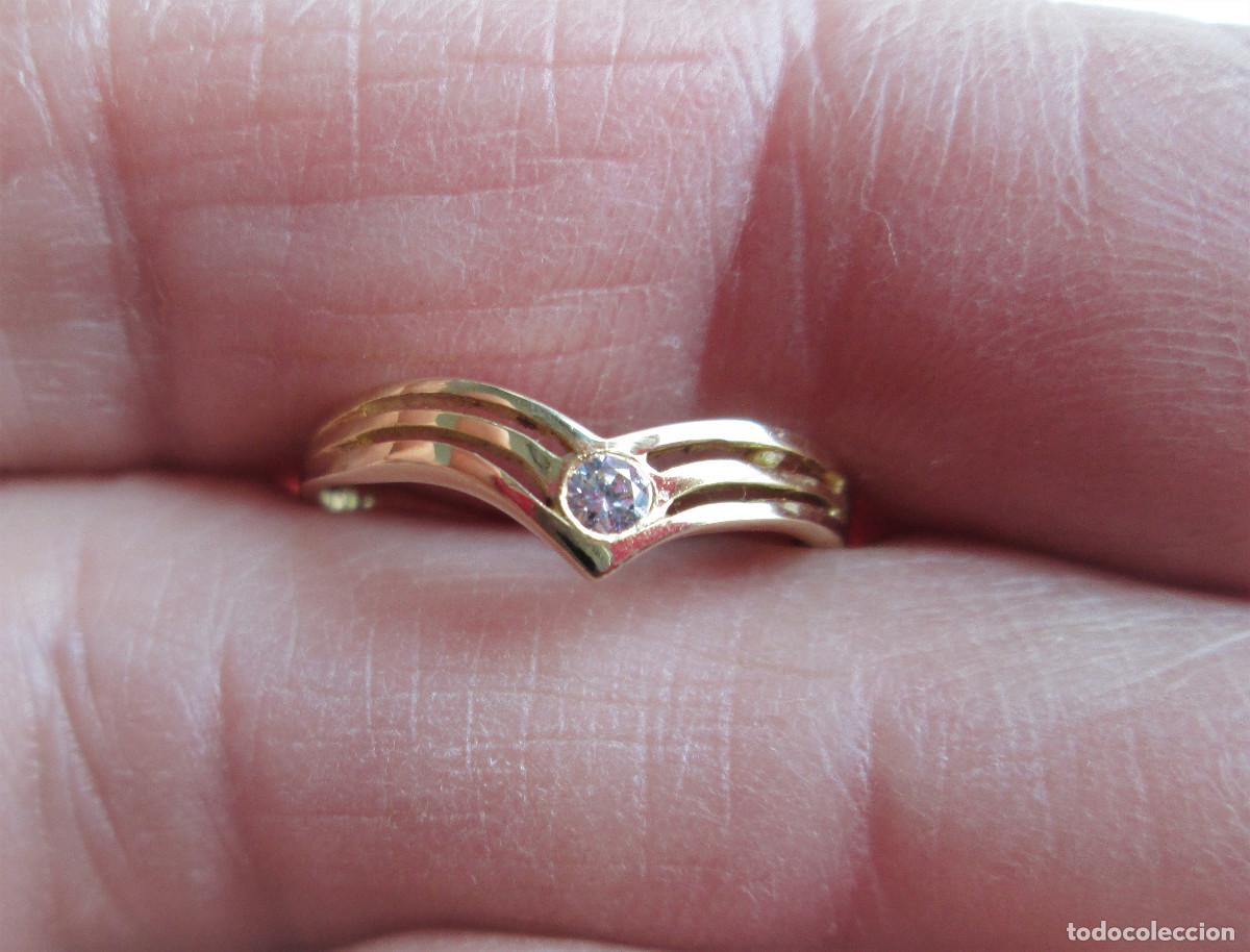 Jewelry: ANILLO DE ORO DE 18 KLTS. CON CIRCONITA - SIN ESTRENAR
