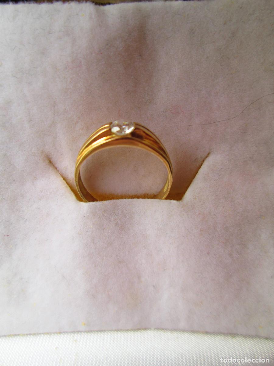 Schmuck: ANILLO DE ORO DE 18 KLTS. CON CIRCONITA - SIN ESTRENAR - INFANTIL O PARA COLGAR DE CADENA