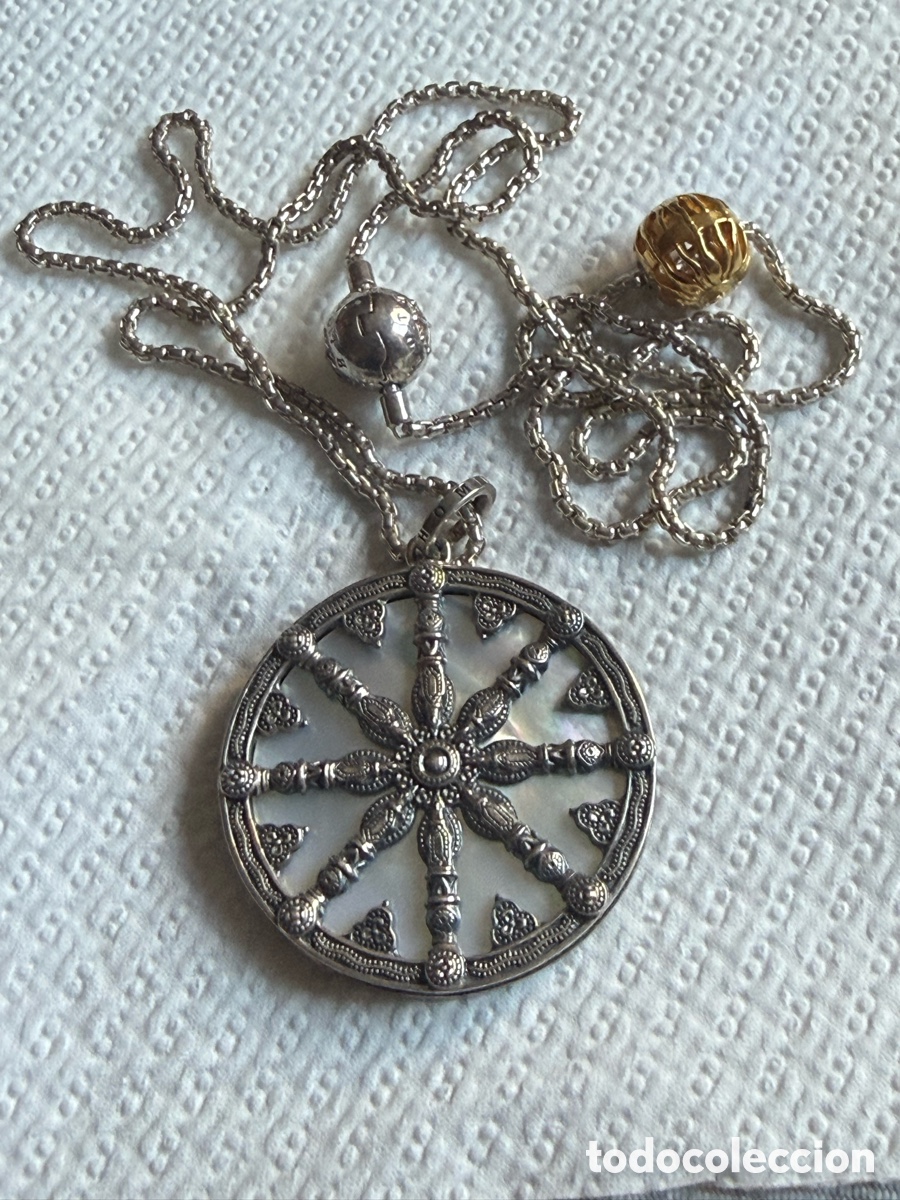 Joyeria: Precioso colgante m&aacute;s cadena, n&aacute;car y plata