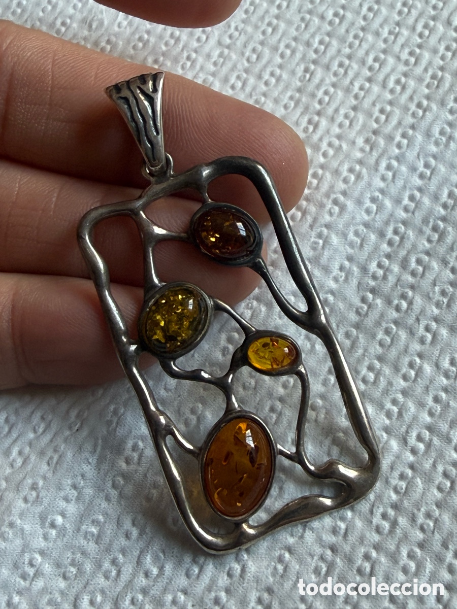 Joyeria: Bonito colgante plata y &aacute;mbar - Foto 2