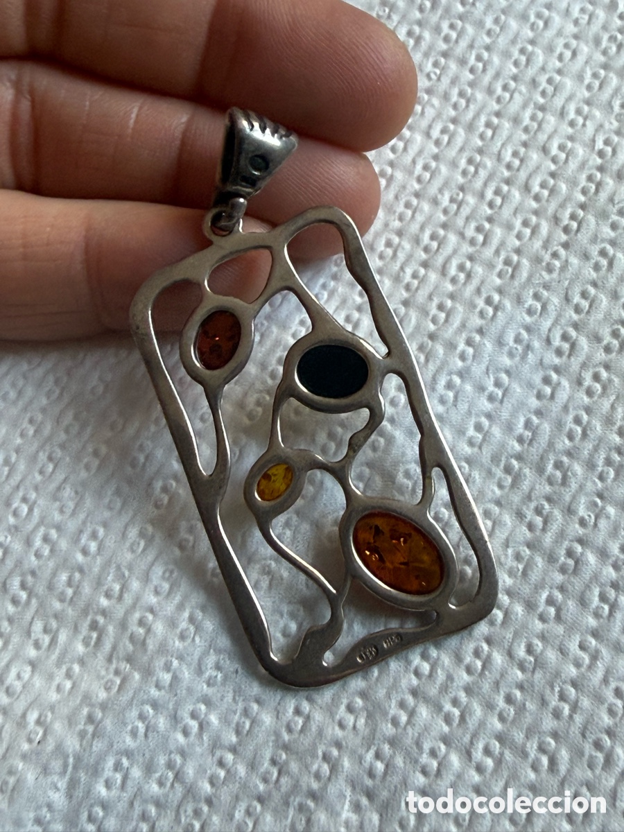 Joyeria: Bonito colgante plata y &aacute;mbar - Foto 3