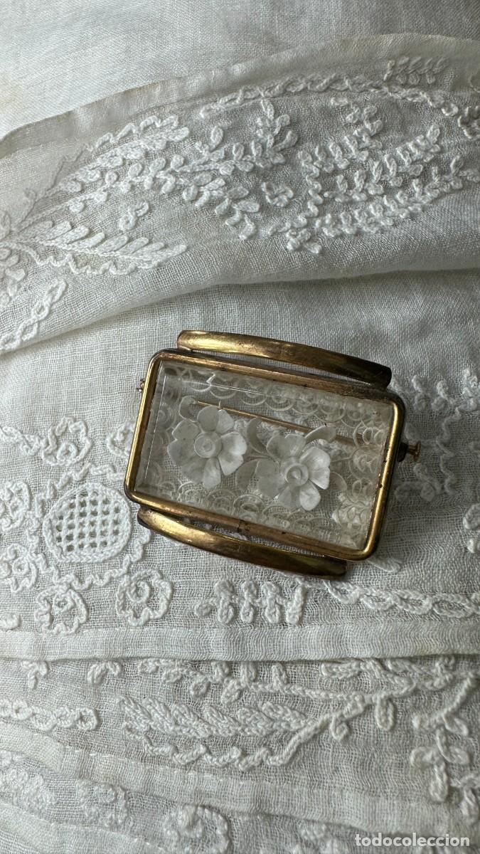 Joyeria: Antiguo broche de cristal tallado