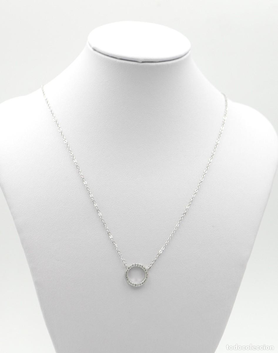 Joyeria: Gargantilla con c&iacute;rculo de circonitas, Plata Ley 925 - Foto 2