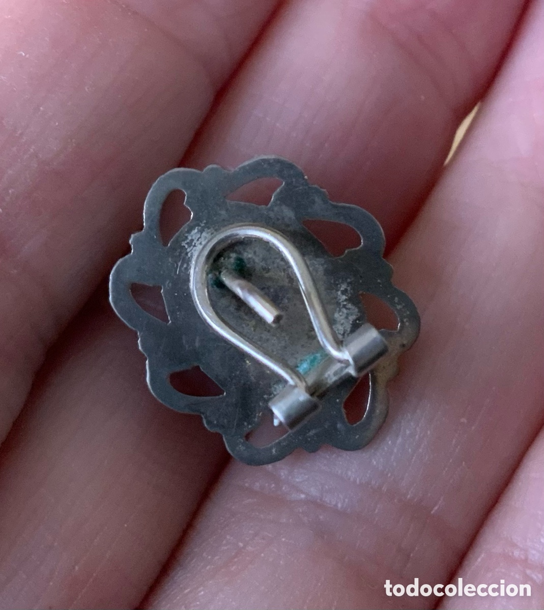 Joyeria: ANTIGUOS PENDIENTES DE PLATA Y AZABACHE CIERRE OMEGA - Foto 5