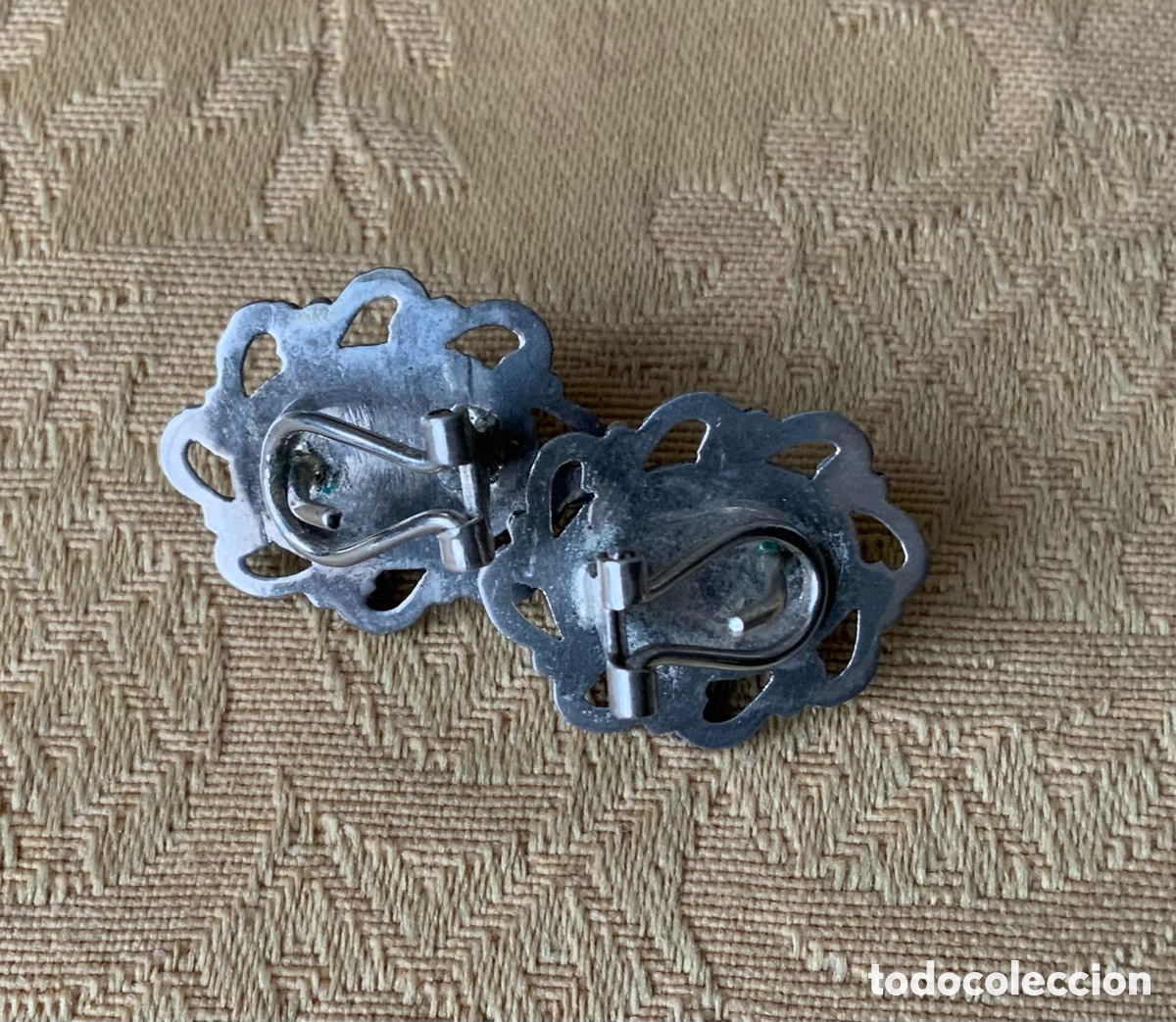 Joyeria: ANTIGUOS PENDIENTES DE PLATA Y AZABACHE CIERRE OMEGA - Foto 9