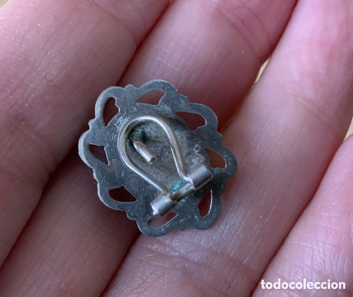 Joyeria: ANTIGUOS PENDIENTES DE PLATA Y AZABACHE CIERRE OMEGA - Foto 10