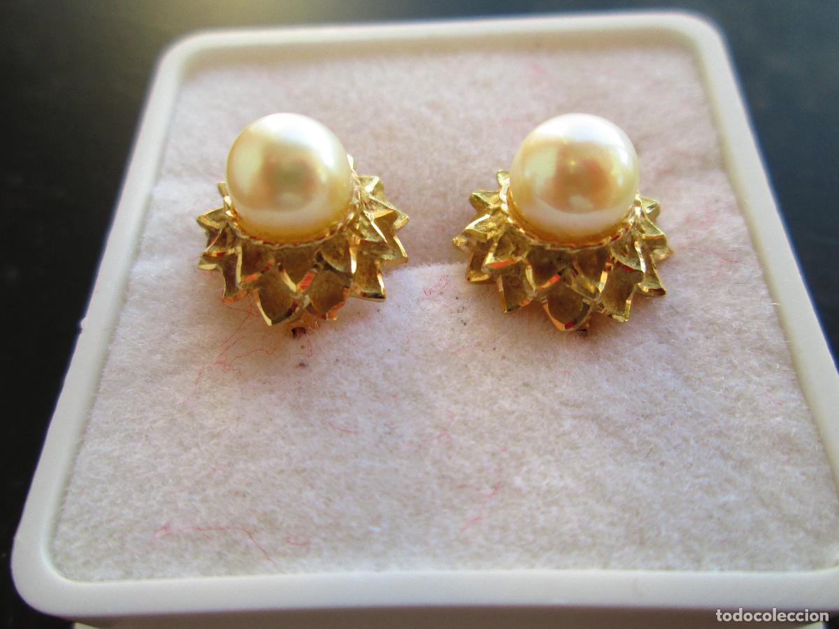 Gioielleria: PENDIENTES DE ORO DE 18 KLTS. CON PERLAS - SIN ESTRENAR