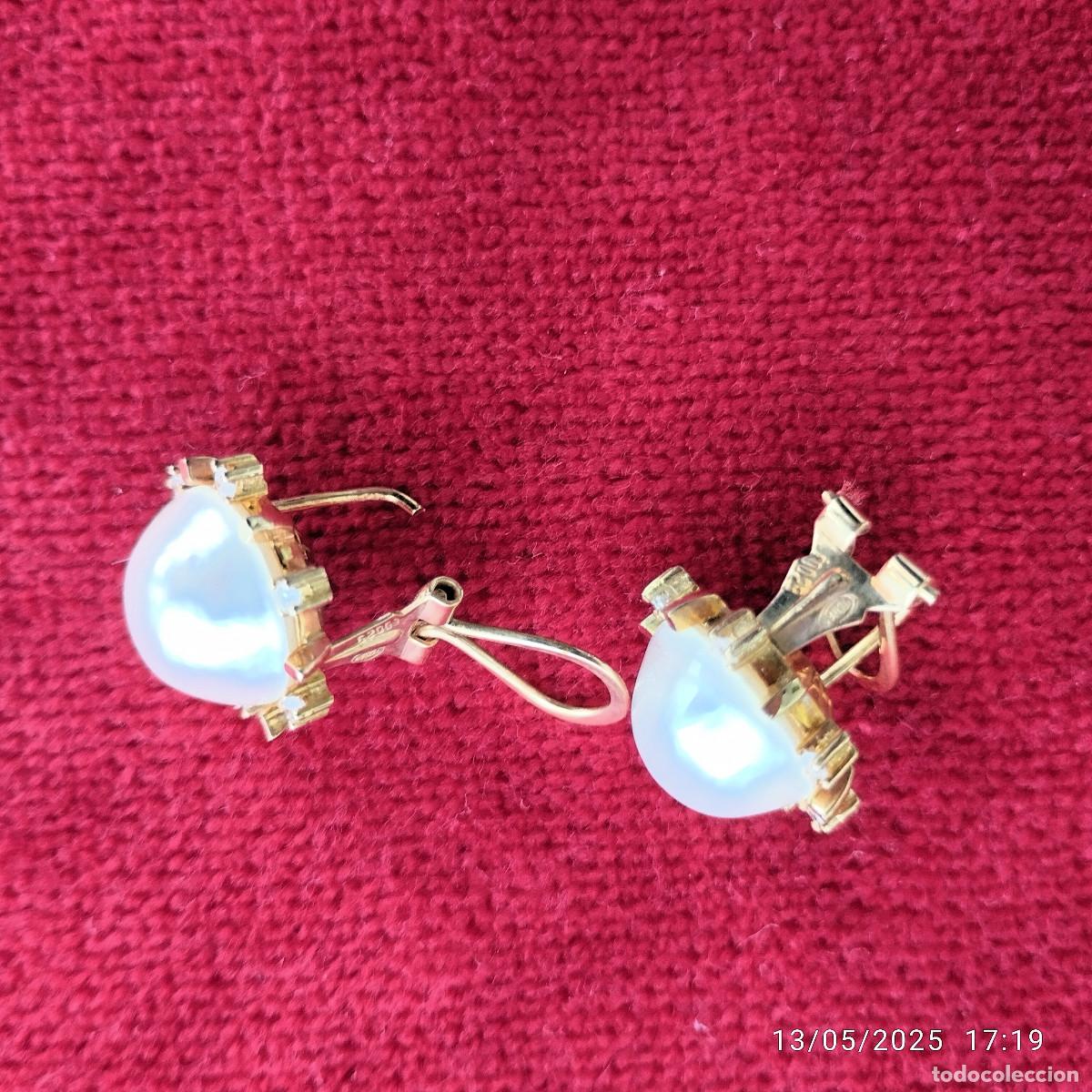 Joyeria: PENDIENTES DE ORO 18 K. CON PERLAS Y CIRCONITAS - SIN ESTRENAR - - Foto 5