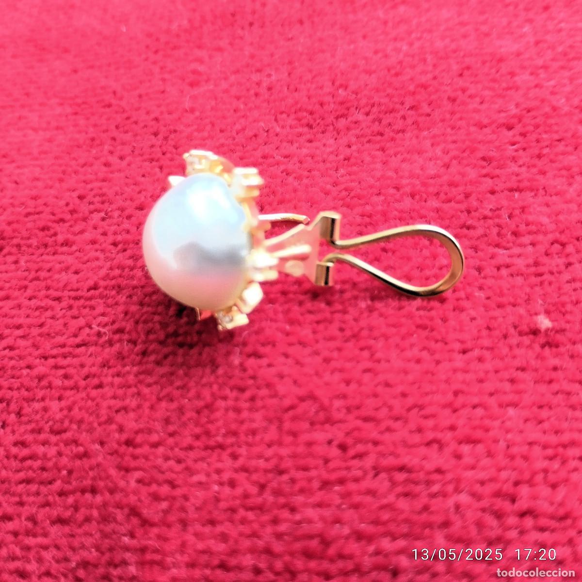 Joyeria: PENDIENTES DE ORO 18 K. CON PERLAS Y CIRCONITAS - SIN ESTRENAR - - Foto 6