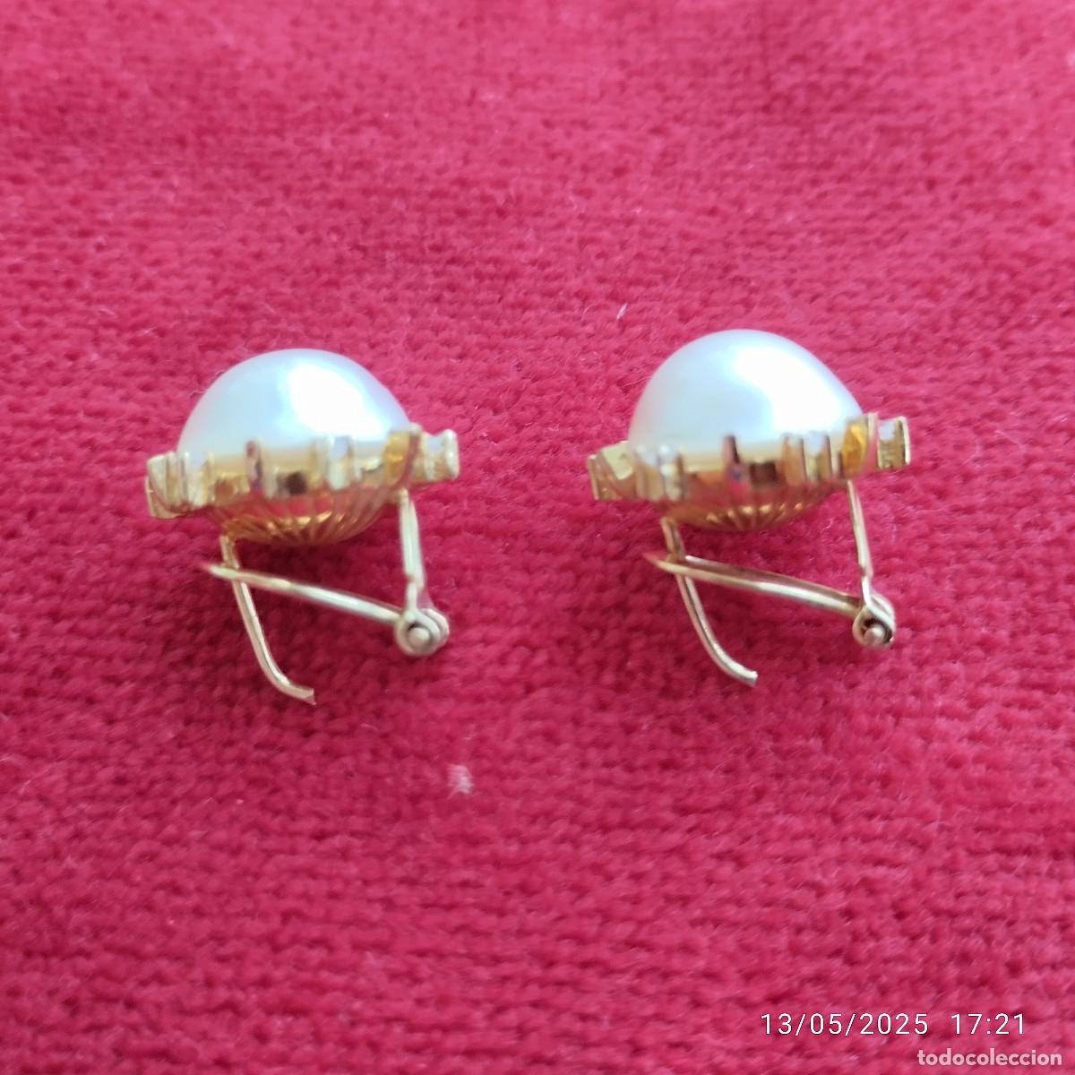 Joyeria: PENDIENTES DE ORO 18 K. CON PERLAS Y CIRCONITAS - SIN ESTRENAR - - Foto 8