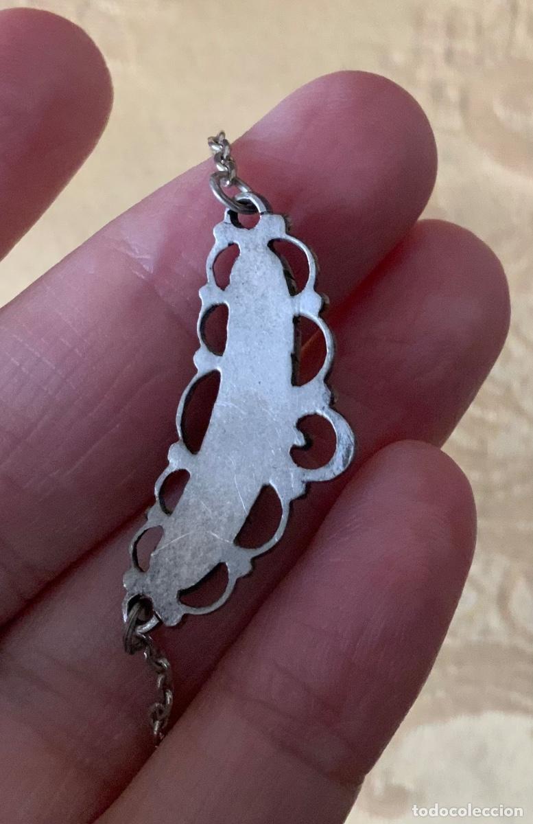 Joyeria: ANTIGUO COLGANTE CON CADENA, PLATA Y AZABACHE - Foto 6