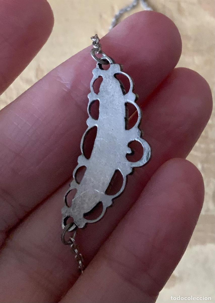 Joyeria: ANTIGUO COLGANTE CON CADENA, PLATA Y AZABACHE - Foto 9