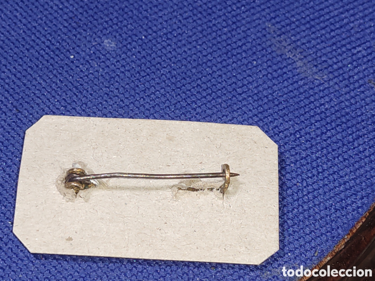 Joyeria: Antiguo broche de lat&oacute;n con rosas. - Foto 5