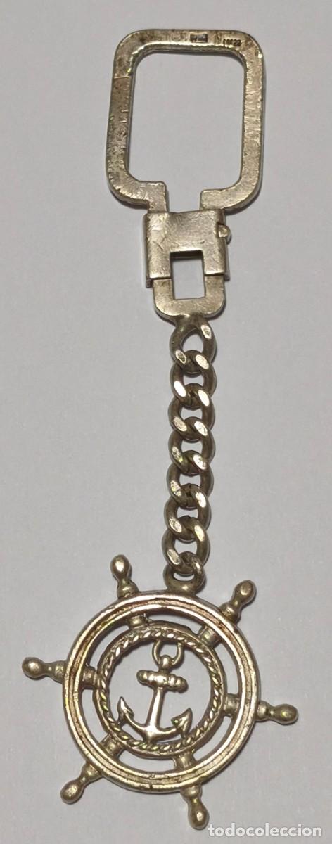 Joyeria: Llavero en plata de Ley 925mm. con forma de ancla