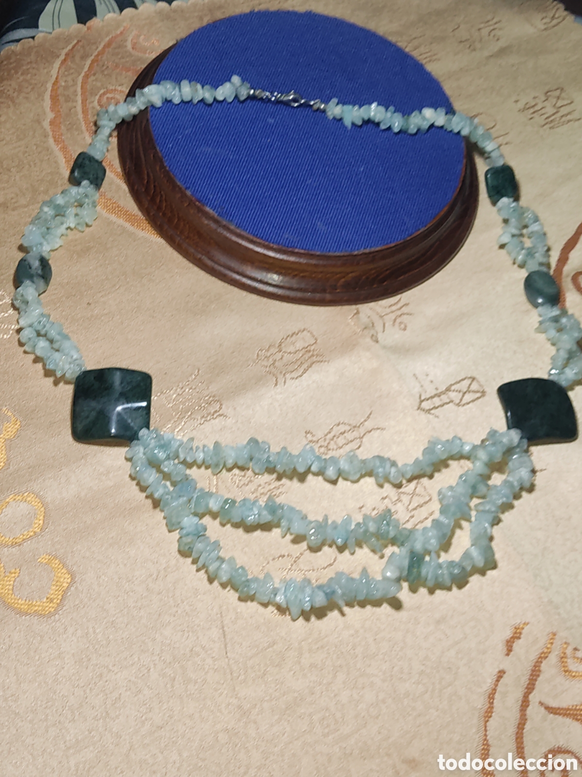 Joyeria: Collar largo de cuarzo verde.Vintage. - Foto 2