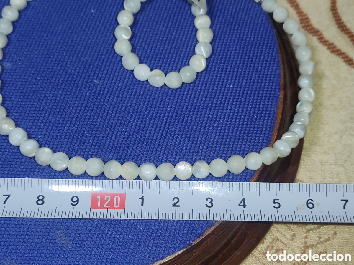 Joyeria: Collar antiguo de cuentas de n&aacute;car.*F* - Foto 4