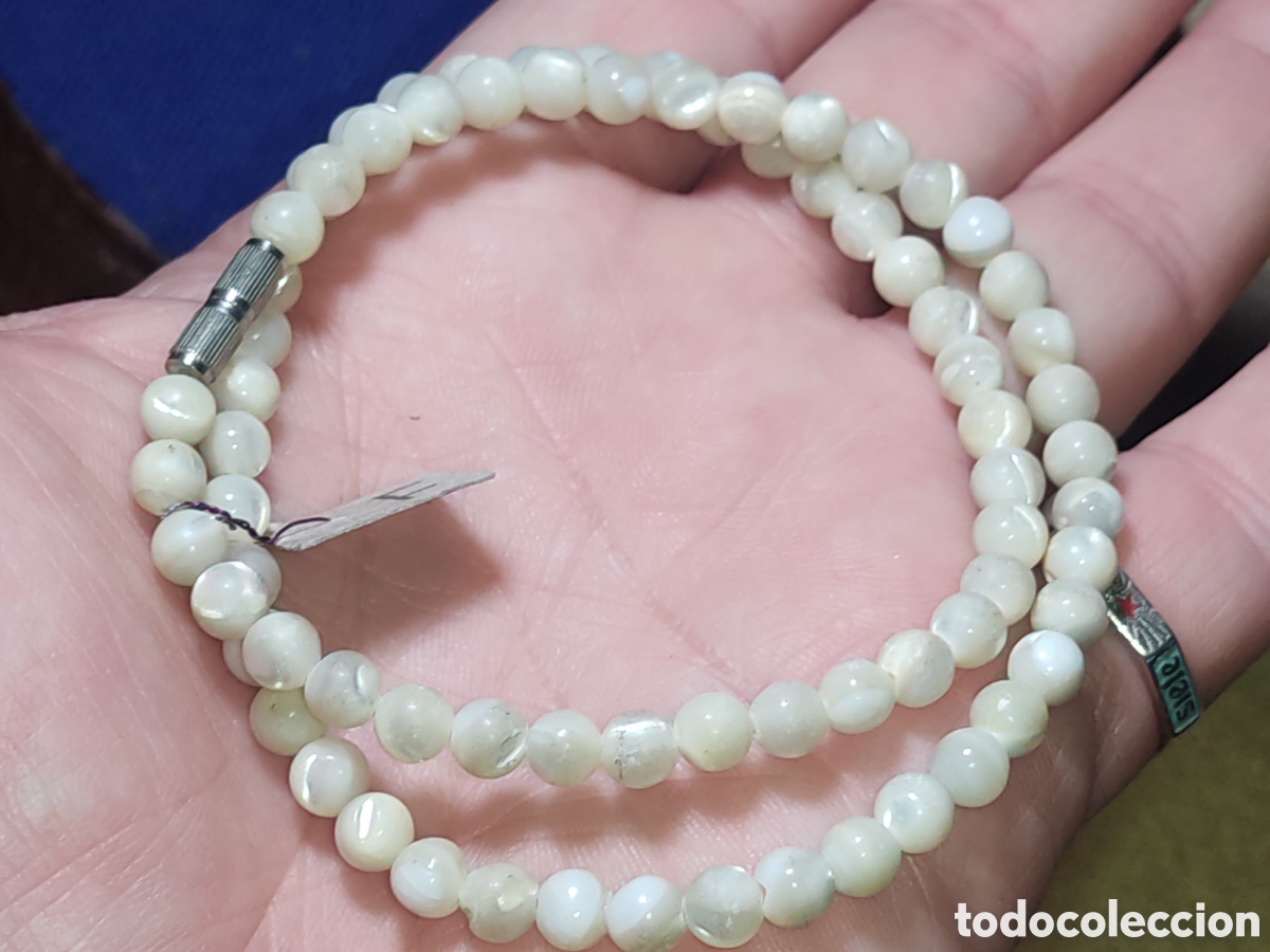 Joyeria: Collar antiguo de cuentas de n&aacute;car.*F* - Foto 5