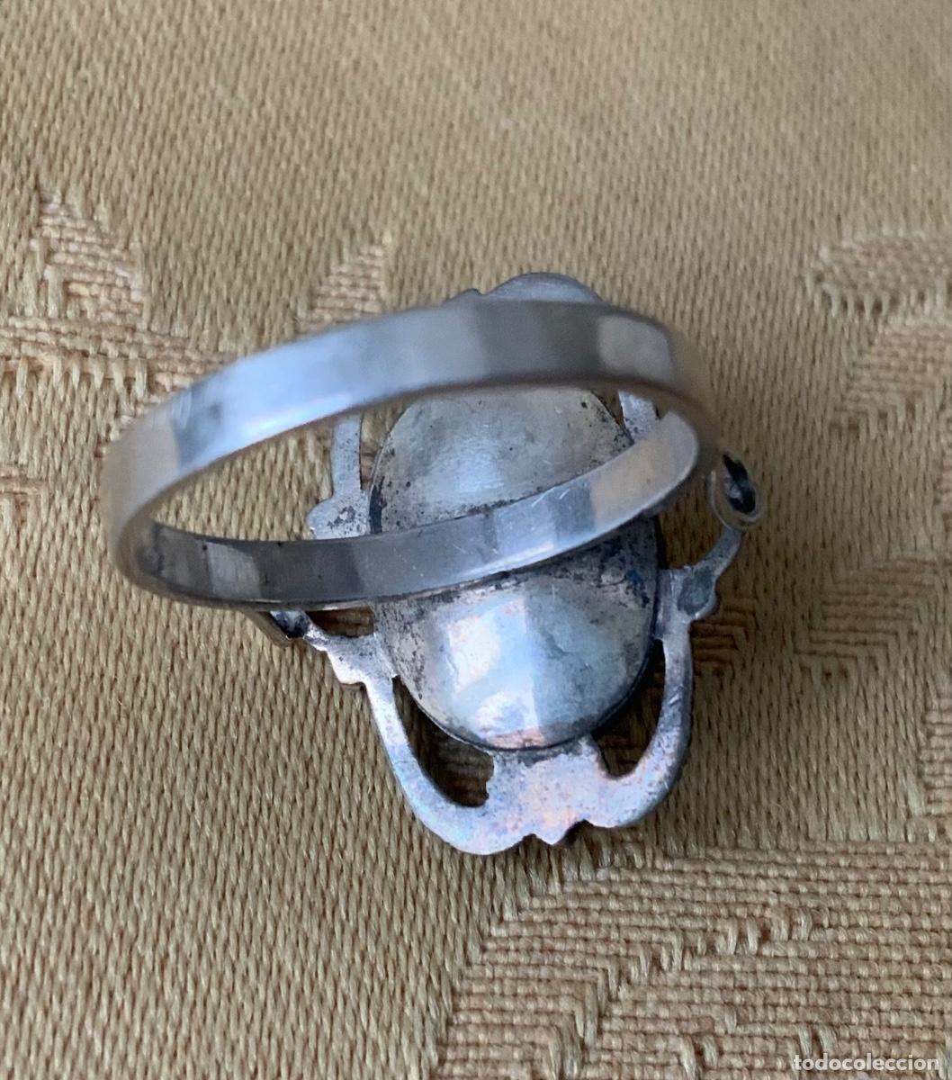 Joyeria: ANTIGUO ANILLO DE PLATA Y AZABACHE - Foto 5