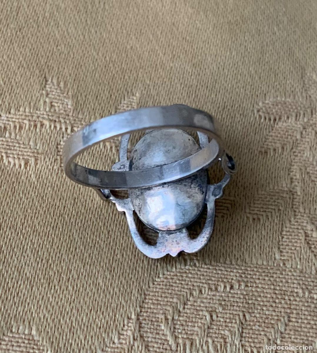 Joyeria: ANTIGUO ANILLO DE PLATA Y AZABACHE - Foto 10