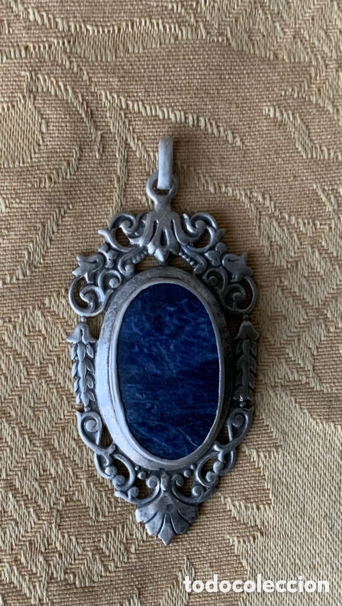 Joyeria: ANTIGUO COLGANTE PLATA Y LAPISL&Aacute;ZULI - Foto 7