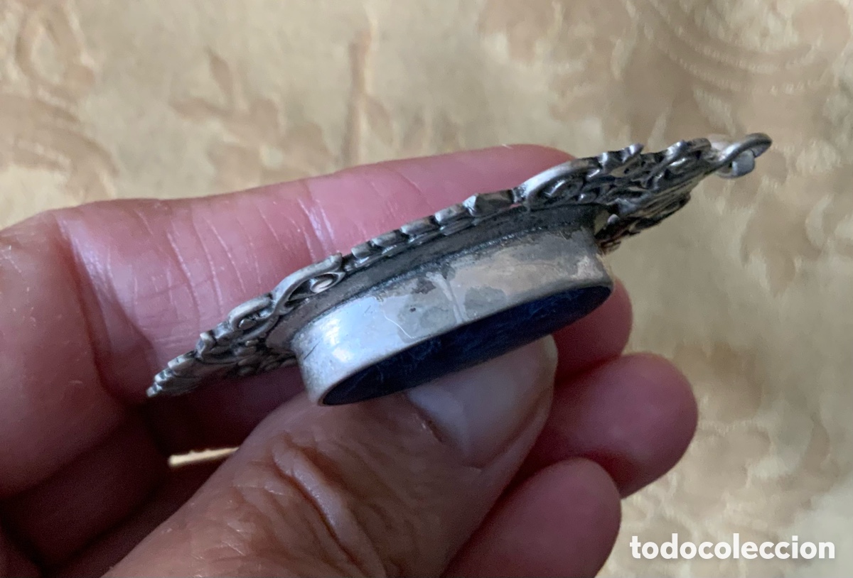Joyeria: ANTIGUO COLGANTE PLATA Y LAPISL&Aacute;ZULI - Foto 12