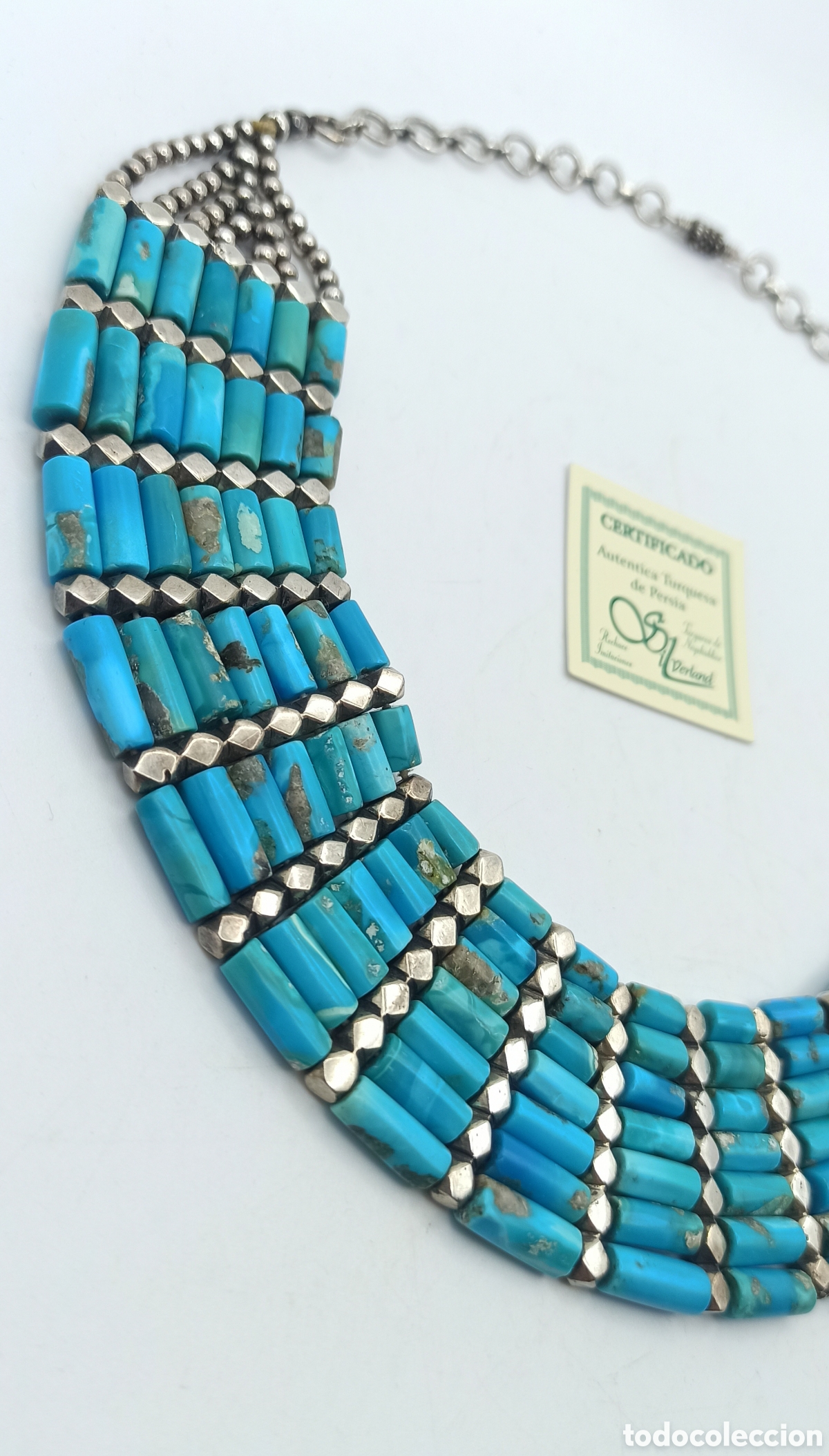 Joyeria: Gargantilla Turquesas y plata de ley - Foto 2