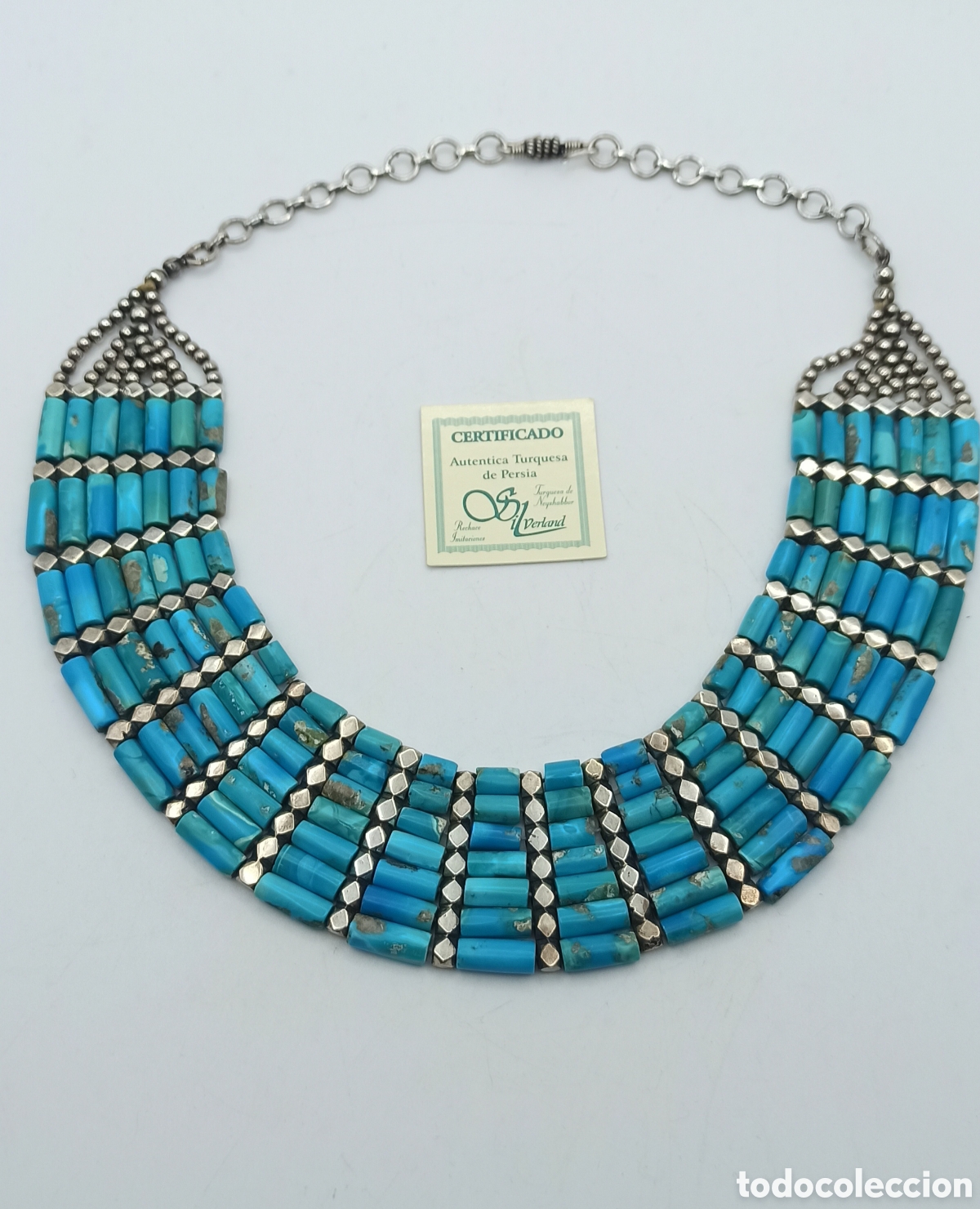 Joyeria: Gargantilla Turquesas y plata de ley - Foto 3