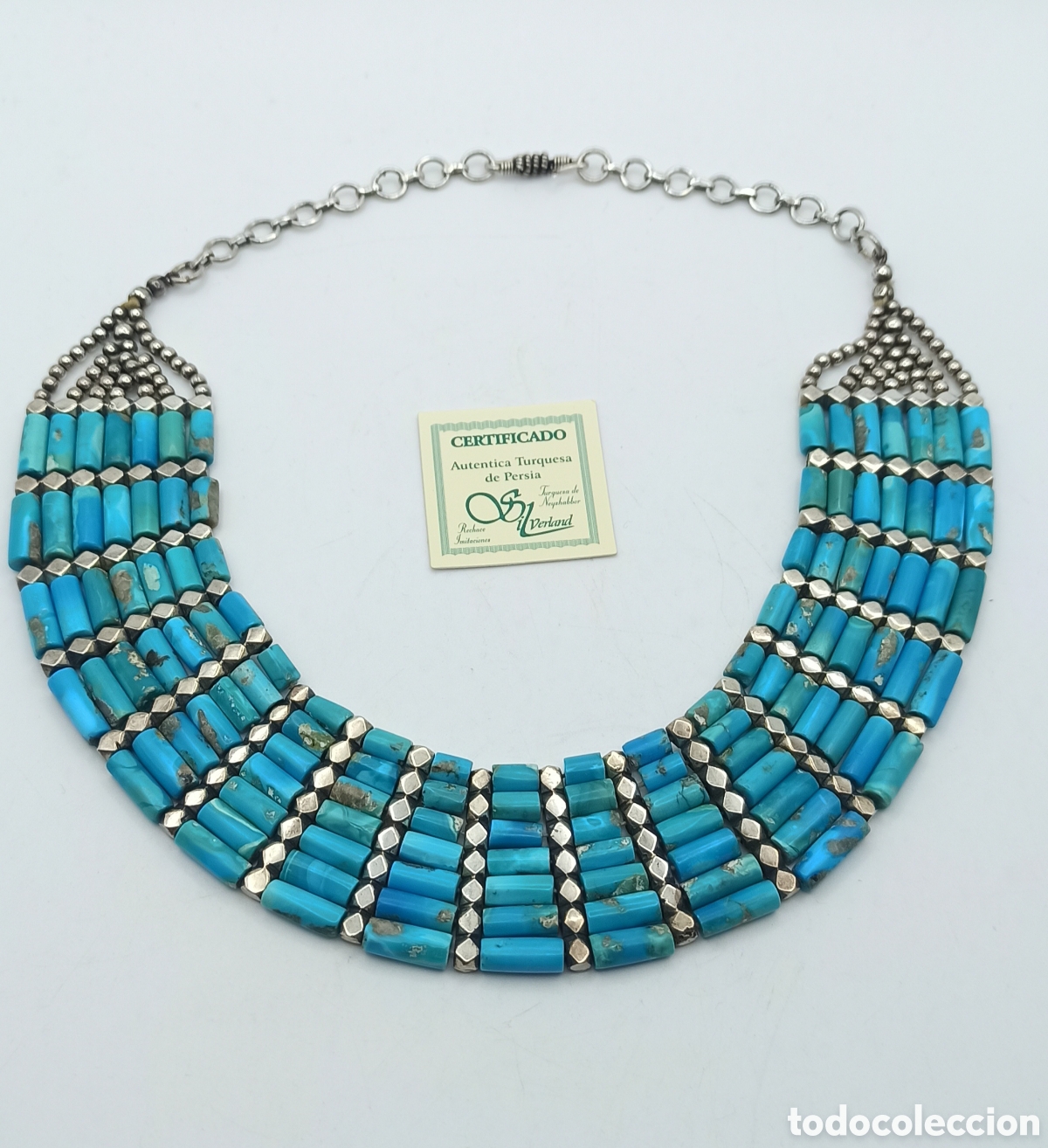 Joyeria: Gargantilla Turquesas y plata de ley - Foto 1