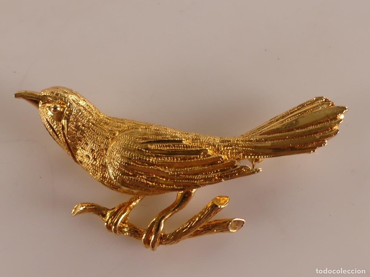 Gioielleria: ELEGANTE BROCHE FORMA DE PAJARO DORADO