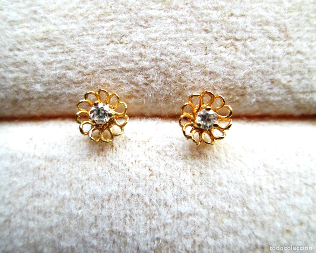Schmuck: PENDIENTES DE ORO DE 18 KLTS. CON CIRCONITA ENGARZADA - SIN ESTRENAR