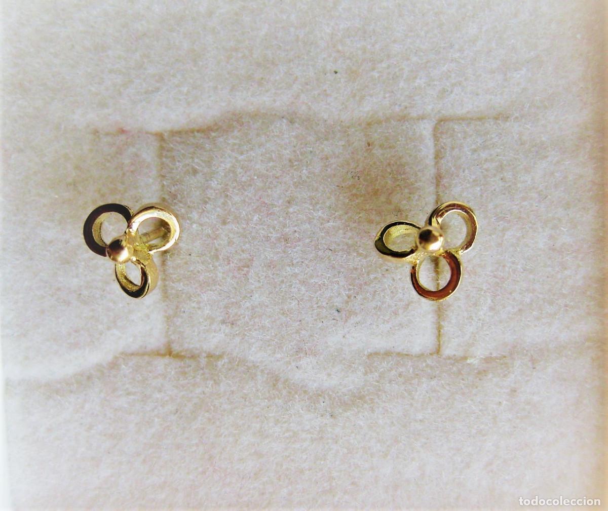 Gioielleria: PENDIENTES DE ORO DE 18 KLTS. - TREBOL - SIN ESTRENAR