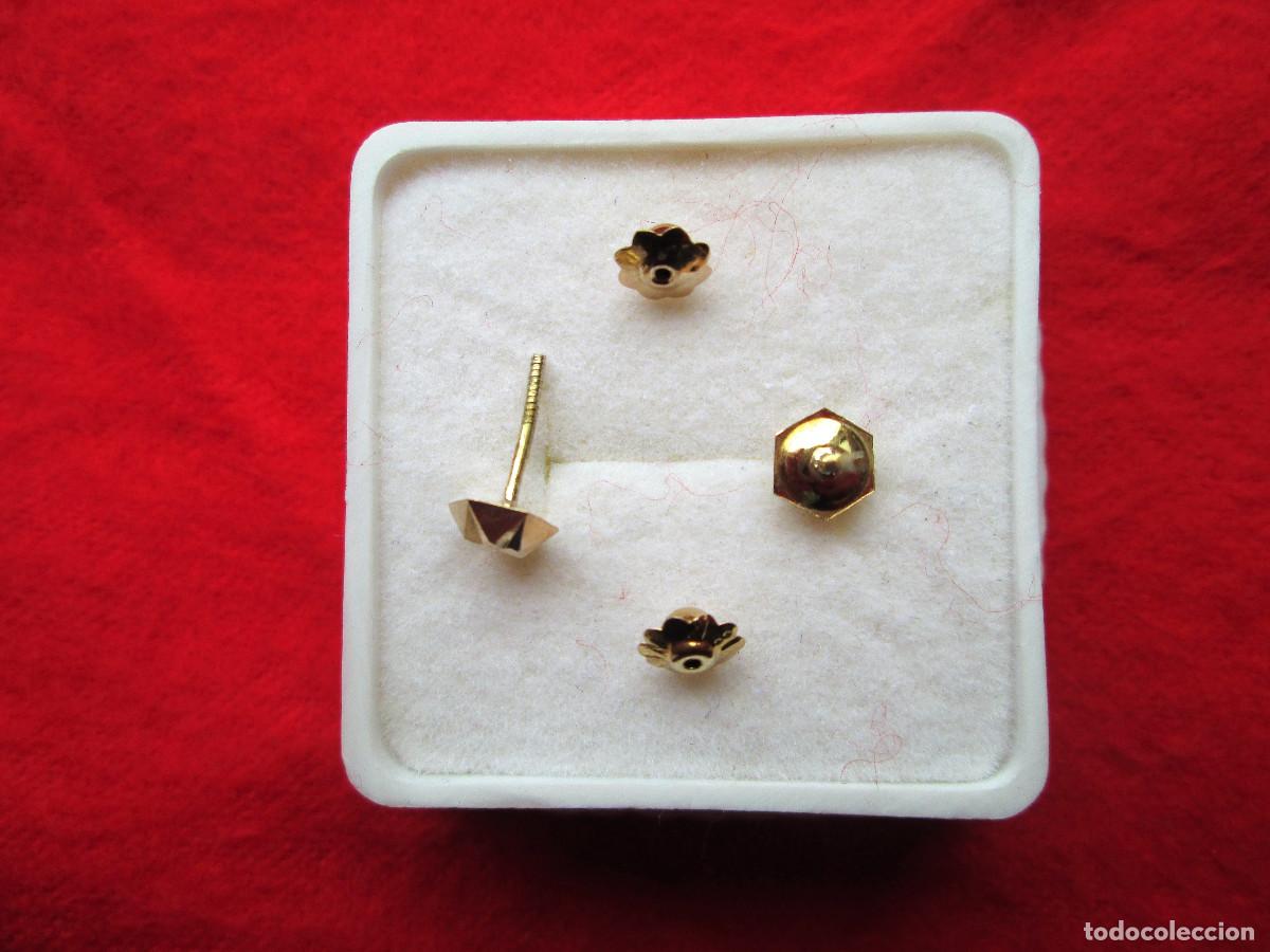 Joyeria: PENDIENTES DE ORO DE 18 KLTS. - CIERRE DE ROSCA - SIN ESTRENAR - Foto 3