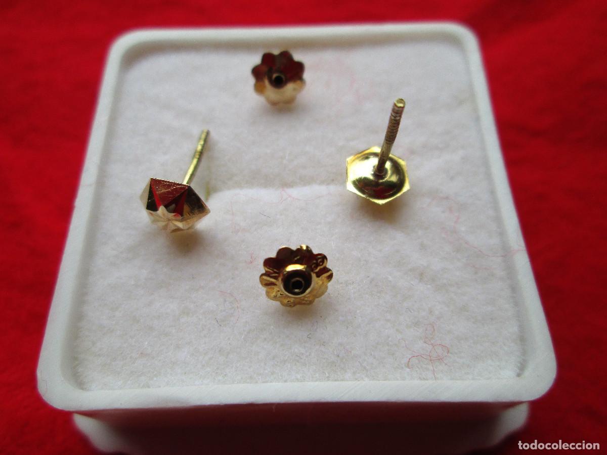 Joyeria: PENDIENTES DE ORO DE 18 KLTS. - CIERRE DE ROSCA - SIN ESTRENAR - Foto 4