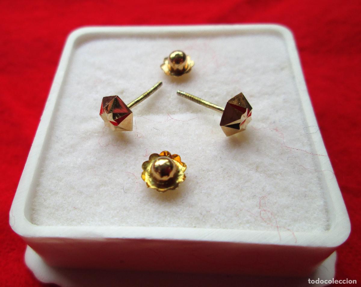 Joyeria: PENDIENTES DE ORO DE 18 KLTS. - CIERRE DE ROSCA - SIN ESTRENAR - Foto 6