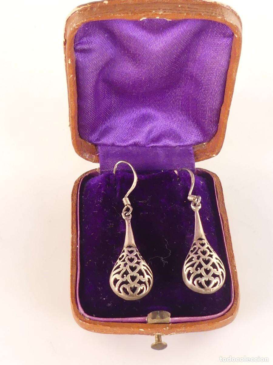 Joaillerie: ELEGANTES PENDIENTES DE PLATA ANTIGUA PESAN 4,17 GRAMOS BONITO DISE&Ntilde;O