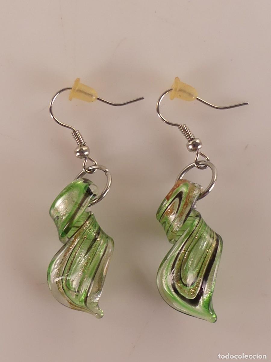 Joalharia: BONITOS PENDIENTES DE CRISTALES DE MURANO PRECIOSO DISE&Ntilde;O