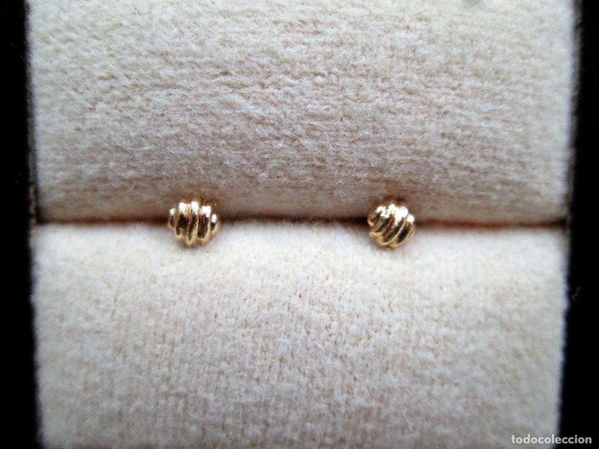 Joyeria: PENDIENTES DE ORO DE 18 KLTS. - CIERRE DE ROSCA - SIN ESTRENAR - Foto 2