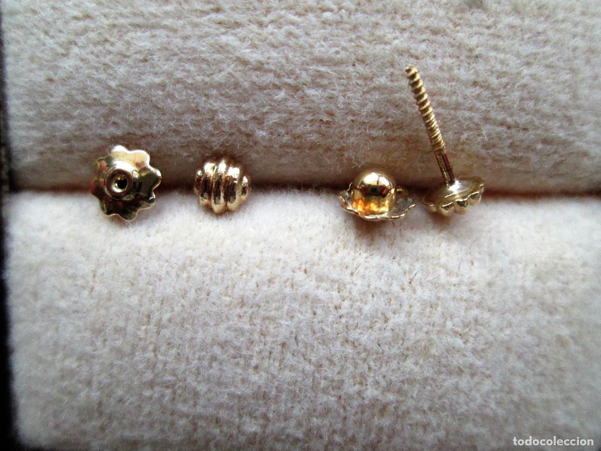 Joyeria: PENDIENTES DE ORO DE 18 KLTS. - CIERRE DE ROSCA - SIN ESTRENAR - Foto 4