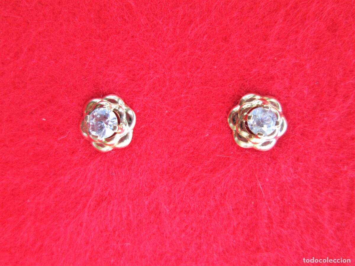 Joaillerie: PENDIENTES DE ORO DE 18 KLTS. CON CIRCONITA ENGARZADA - SIN ESTRENAR