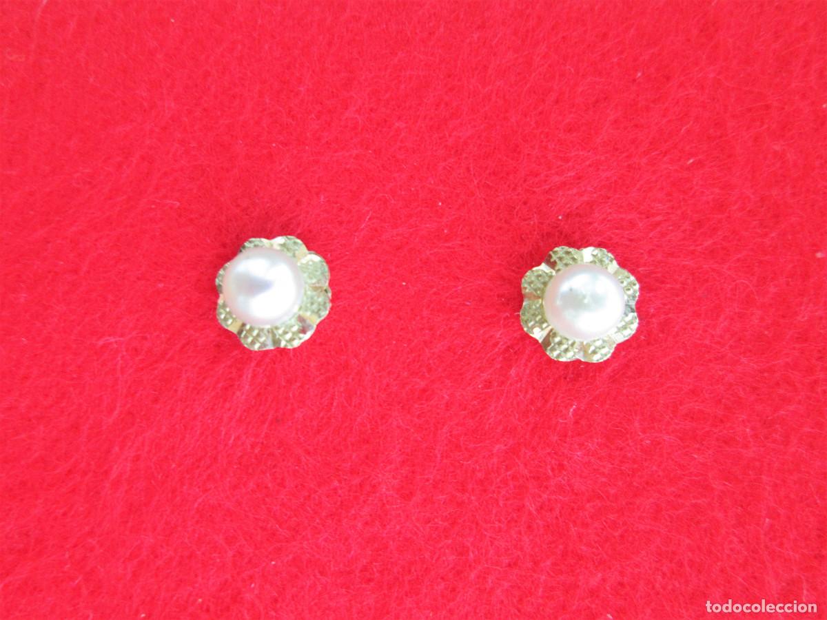 Joyeria: PENDIENTES DE ORO DE 18 KLTS. CON PERLAS - SIN ESTRENAR - Foto 1