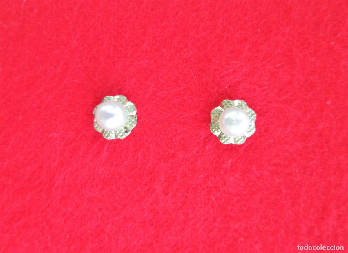 Joyeria: PENDIENTES DE ORO DE 18 KLTS. CON PERLAS - SIN ESTRENAR - Foto 4