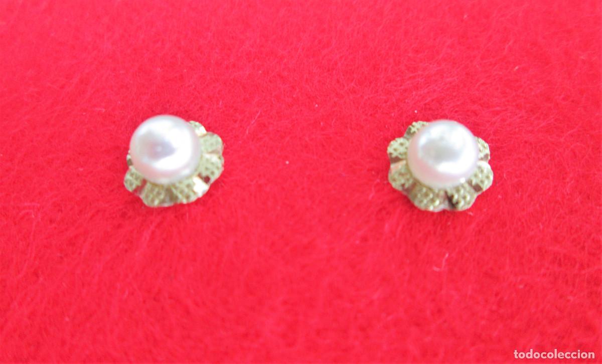 Joyeria: PENDIENTES DE ORO DE 18 KLTS. CON PERLAS - SIN ESTRENAR - Foto 5