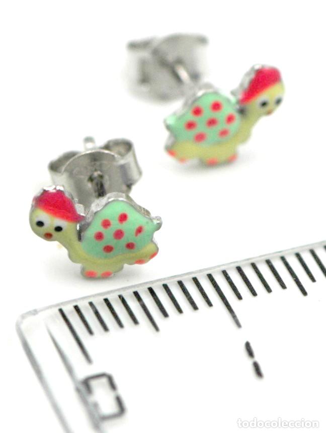 Joyeria: Pendientes tortuga ni&ntilde;a, Plata Ley - Foto 2