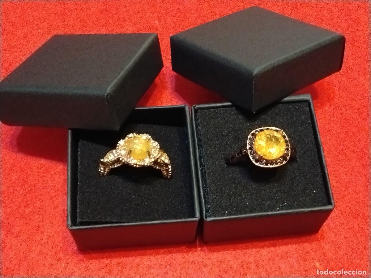 Joyeria: PRECIOSO CONJUNTO DE 2 ANILLOS,GOLD FILLED 14K Y CIRCONITAS GRANDES DISE&Ntilde;ADORES - N&ordm; 13 Y 11