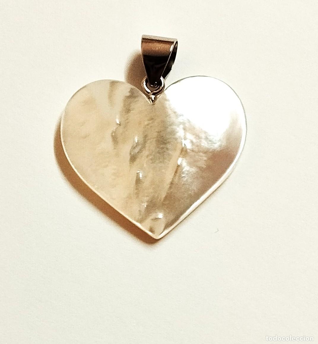 Joyeria: Colgante de coraz&oacute;n en n&aacute;car, Plata Ley 925 - Foto 1