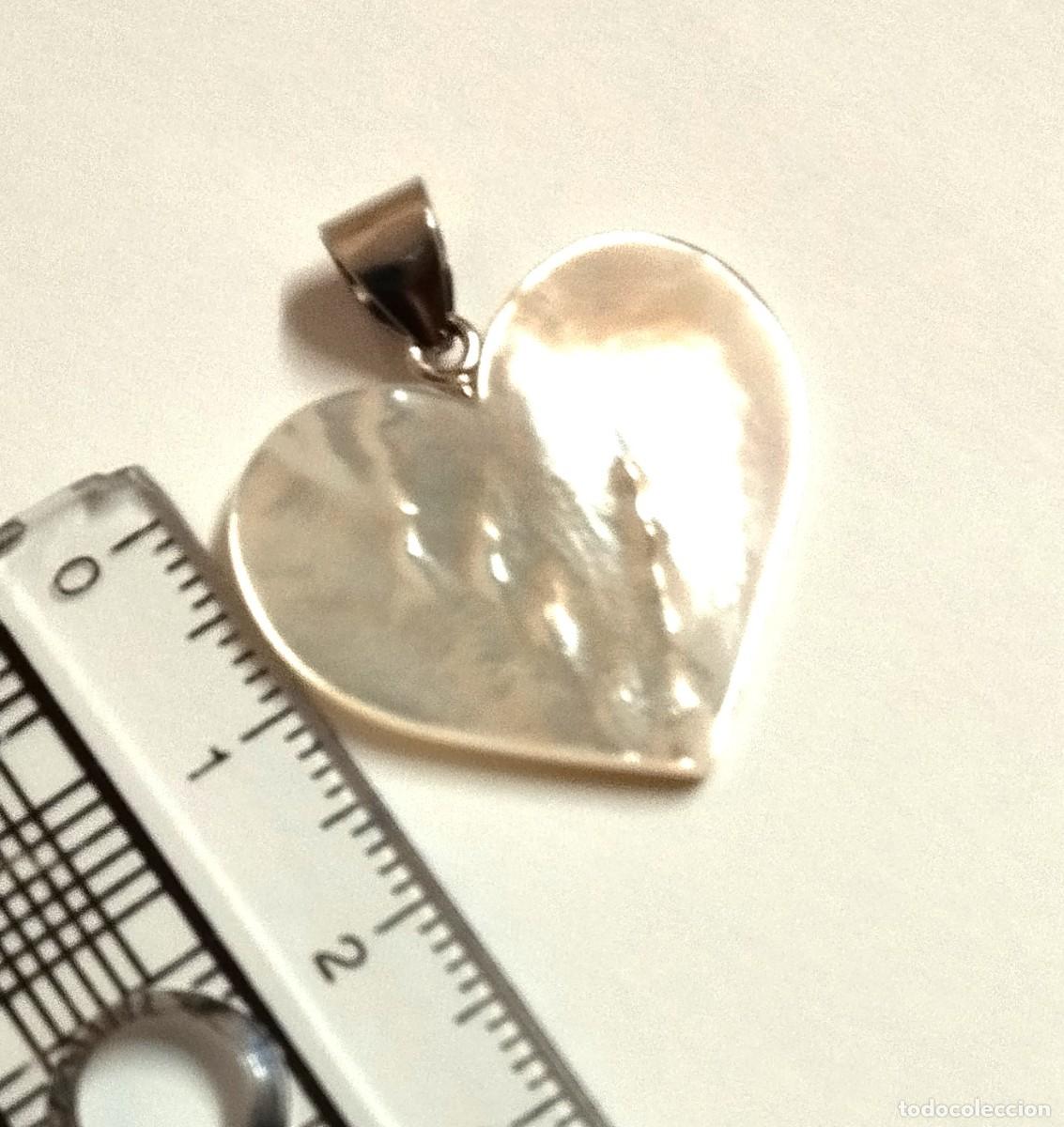 Joyeria: Colgante de coraz&oacute;n en n&aacute;car, Plata Ley 925 - Foto 3